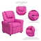 Flash Furniture Kids Recliner, 21-1/2" to 36-1/2" x 27", Upholstery Color: Pink, Weight Capacity: 90 lb. DG-ULT-KID-HOT-PINK-GG - alternate 6